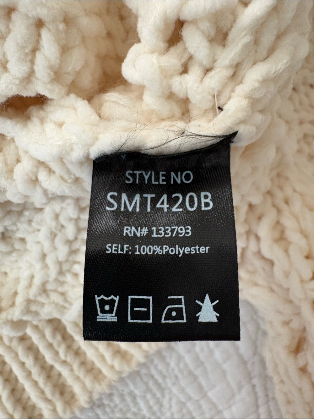 POL Open-Work Cable-Knit Cropped Turtleneck Sweater. Cream Size Small. Nice! - Picture 6 of 16